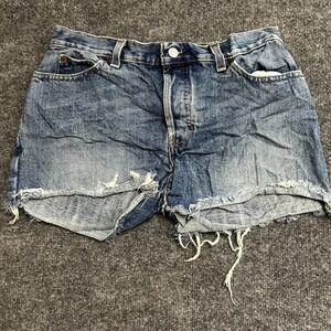 Gap Denim Shorts Womens Size 4 Blue Slim Fit Cut Off Raw Hem Cotton Jean Shorts